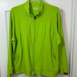 Xersion Size 3X women’s track jacket in lime green